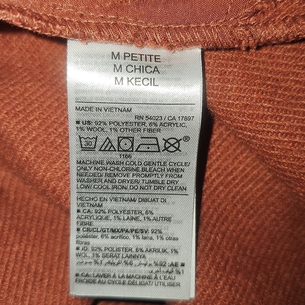 NWT Old Navy Soft-Brushed Utility Shacket Rust – Medium Petite - Picture 8 of 10